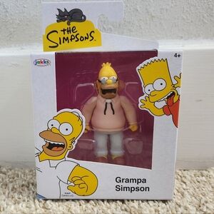 The Simpsons Grampa Simpson Action Figure - Pink and White